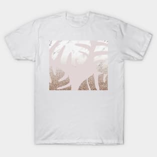 Blush botanical marble glitter T-Shirt